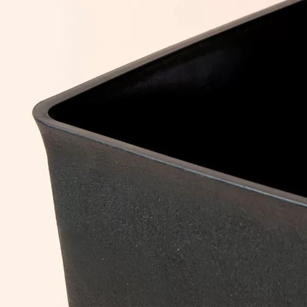 LA JOLIE MUSE 20 inch Tall Planters Set of 2, Tall Round Planters for Indoor/Outdoor Plants, Grey Flower Pots for Front Door,Patio and Deck,Honeycomb.
