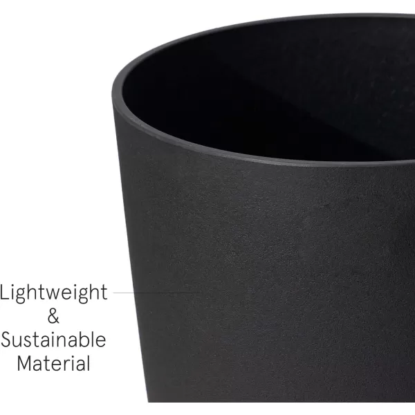 LA JOLIE MUSE 27 Inch Tall White Planters,Set of 2 Tall Round Planters for Indoor Plants with Trays,Modern Tree Planters for Front Door and Patio Deck