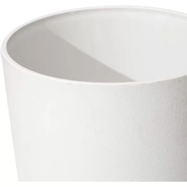 LA JOLIE MUSE 27 Inch Tall White Planters,Set of 2 Tall Round Planters for Indoor Plants with Trays,Modern Tree Planters for Front Door and Patio Deck