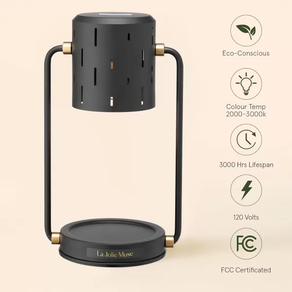 LA JOLIE MUSE Candle Warmer Lamp with Timer, Stepless Dimming Candle Warmer, Dimmable Candle Lamp, Electric Candle Melter, Compatible with Small &amp; Large Candle, Bulbs Included