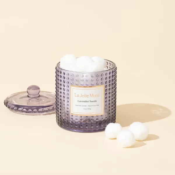 LA JOLIE MUSE Cypress &amp; Cedarwood Scented Candle - Candles for Home Scented, Green Candles Gift for Holiday, Natural Soy Candles, 75 Hours Long Burning, 10 OZ