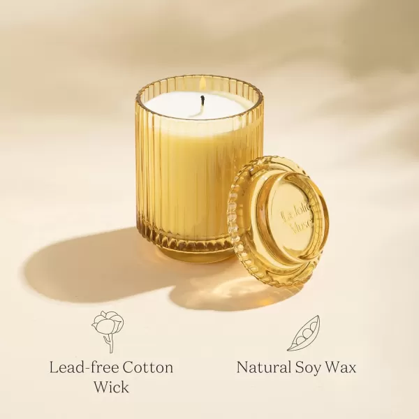 LA JOLIE MUSE Dark Berries &amp; Bergamot Scented Candle, Large Glass Jar Candles for Home Scented, Natural Soy Candle for Gift and Home Decor, 120 Hours Long Burning