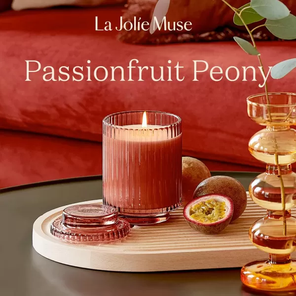 LA JOLIE MUSE Dark Berries &amp; Bergamot Scented Candle, Large Glass Jar Candles for Home Scented, Natural Soy Candle for Gift and Home Decor, 120 Hours Long Burning