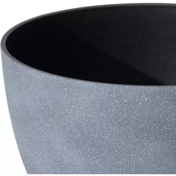 LA JOLIE MUSE Flower Pots Outdoor Indoor Planter - 14.2 inch Garden Pots Tree Planter for Patio, Deck,Garden,Rock Gray,Set of 2