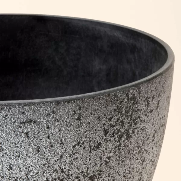 LA JOLIE MUSE Flower Pots Outdoor Indoor Planter - 14.2 inch Garden Pots Tree Planter for Patio, Deck,Garden,Rock Gray,Set of 2