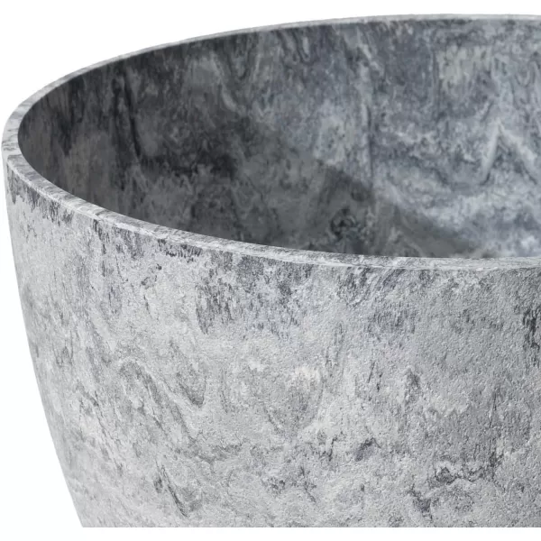 LA JOLIE MUSE Flower Pots Outdoor Indoor Planter - 14.2 inch Garden Pots Tree Planter for Patio, Deck,Garden,Rock Gray,Set of 2