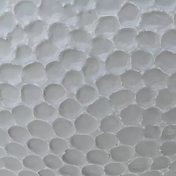 LA JOLIE MUSE Hanging Planters for Outdoor Plants, Large Hanging Planter with Drain Holes, Outdoor Hanging Flower Pots, White Stone, Honeycomb 