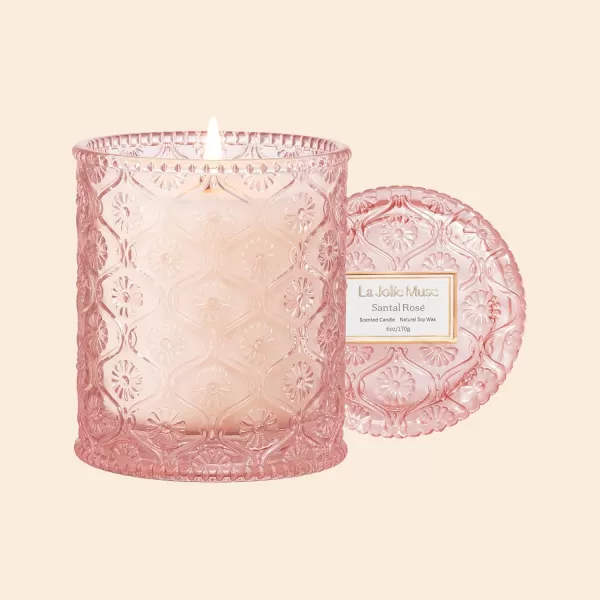 LA JOLIE MUSE Kyoto Vine &amp; Moss Scented Candles, Vine Candles for Home Scented, Natural Soy Wax Candle, Candles Gifts for Women, 6 oz 40 Hours Burn