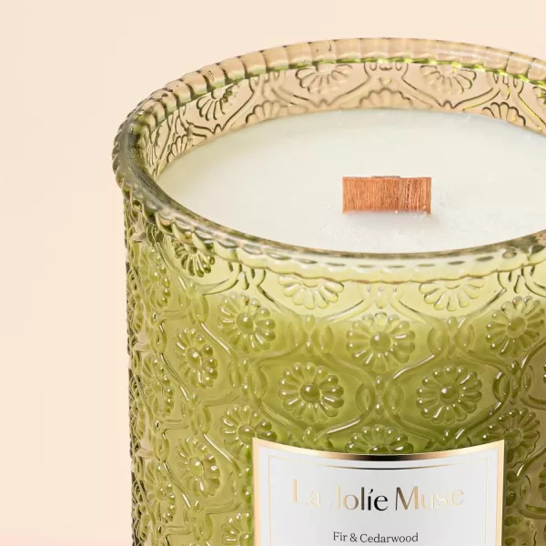 LA JOLIE MUSE Lavender Candle, Mother Day Gift, Spring Candle, Large Natural Soy Candle, 90 Hours Burning Time, Wood Wicked Candle, Aromatherapy Candle Gifts for Women, Luxury Candles for Home