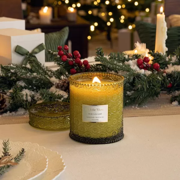 LA JOLIE MUSE Lavender Candle, Mother Day Gift, Spring Candle, Large Natural Soy Candle, 90 Hours Burning Time, Wood Wicked Candle, Aromatherapy Candle Gifts for Women, Luxury Candles for Home