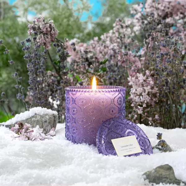 LA JOLIE MUSE Lavender Candle, Mothers Day Candles for Women, Lavender Lilac Candle, Scented Candle Gift for Mom, Aromatherapy Candle, Candles for Home Scented