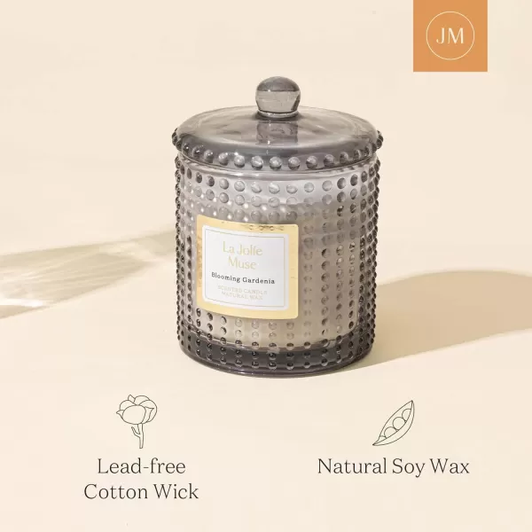 LA JOLIE MUSE Moroccan Amber Candles for Home Scented, Candles Gifts for Women &amp; Men, Luxury Glass Jar Candles, Natural Soy Candles, 75 Hours Long Burning, 10 oz