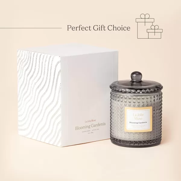 LA JOLIE MUSE Moroccan Amber Candles for Home Scented, Candles Gifts for Women &amp; Men, Luxury Glass Jar Candles, Natural Soy Candles, 75 Hours Long Burning, 10 oz