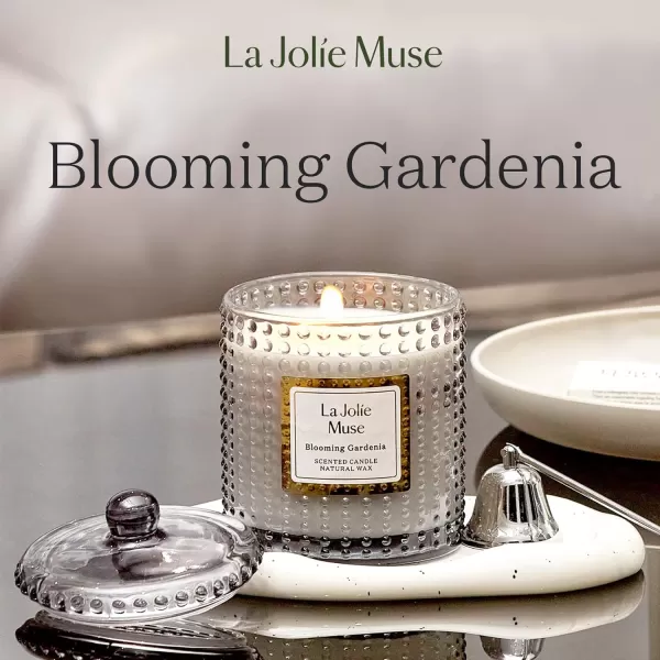 LA JOLIE MUSE Moroccan Amber Candles for Home Scented, Candles Gifts for Women &amp; Men, Luxury Glass Jar Candles, Natural Soy Candles, 75 Hours Long Burning, 10 oz