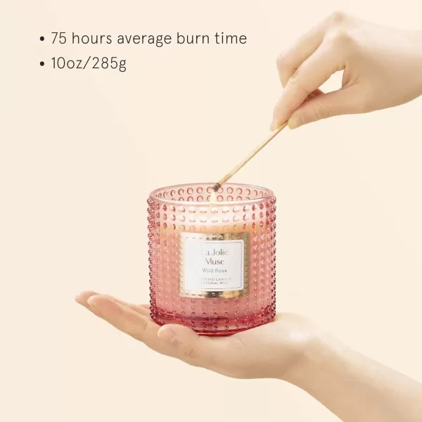LA JOLIE MUSE Moroccan Amber Candles for Home Scented, Candles Gifts for Women &amp; Men, Luxury Glass Jar Candles, Natural Soy Candles, 75 Hours Long Burning, 10 oz