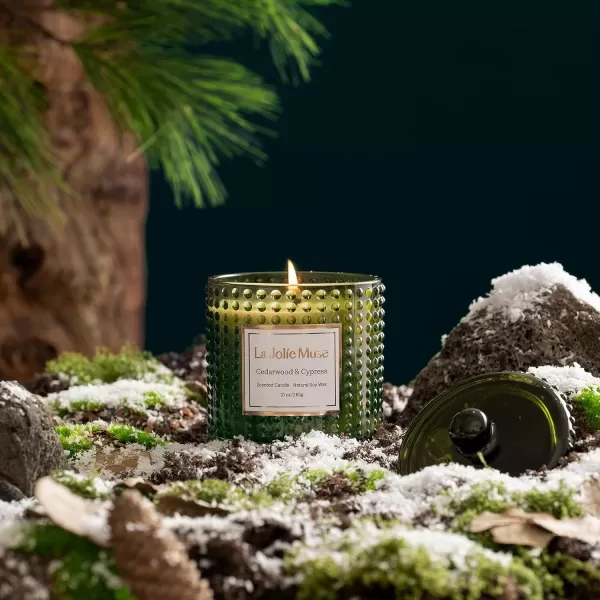 LA JOLIE MUSE Moroccan Amber Candles for Home Scented, Candles Gifts for Women &amp; Men, Luxury Glass Jar Candles, Natural Soy Candles, 75 Hours Long Burning, 10 oz