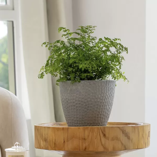 LA JOLIE MUSE Outdoor Planters Indoor Flower Pots - 9.4 Inch Planter Pot Containers, White Plant Pots,Honeycomb