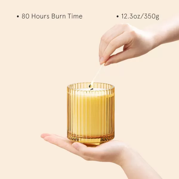 LA JOLIE MUSE Sandalwood &amp; Patchouli Scented Candle, Candles for Home Scented, Luxury Glass Jar Candles for Gift and Home Decor, 80 Hours Long Burning