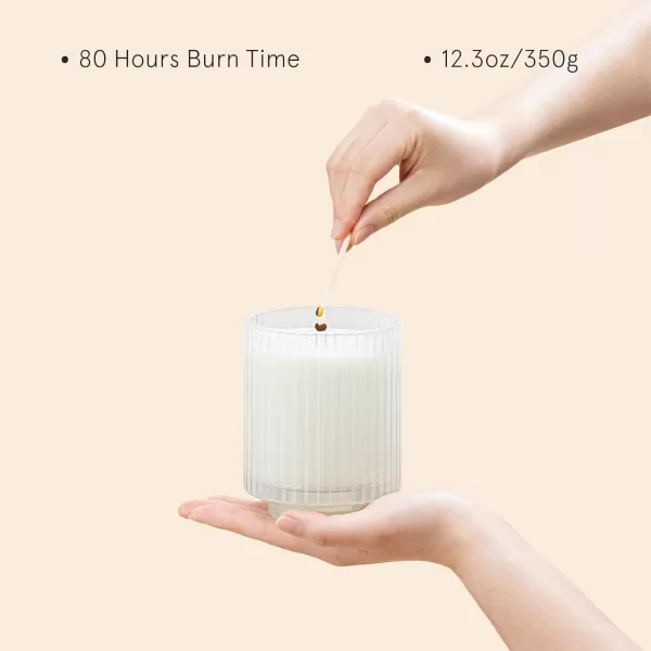 LA JOLIE MUSE Sandalwood &amp; Patchouli Scented Candle, Candles for Home Scented, Luxury Glass Jar Candles for Gift and Home Decor, 80 Hours Long Burning