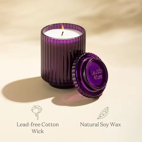 LA JOLIE MUSE Sandalwood &amp; Patchouli Scented Candle, Candles for Home Scented, Luxury Glass Jar Candles for Gift and Home Decor, 80 Hours Long Burning