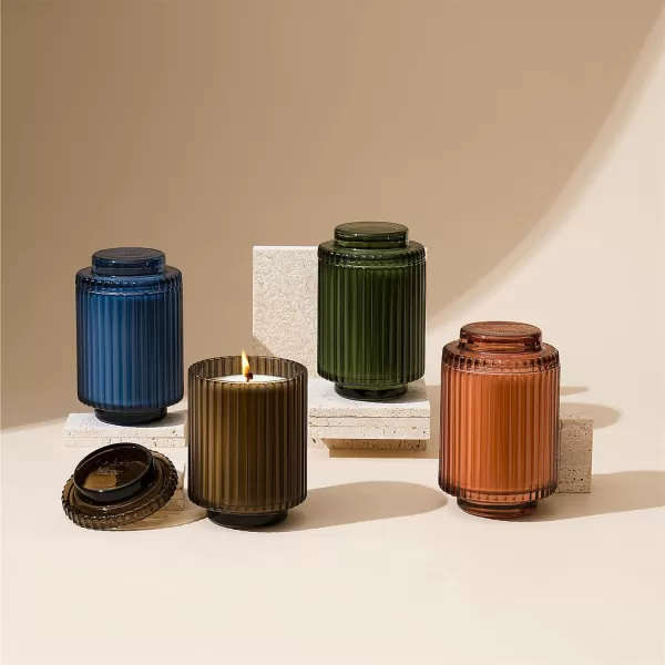 LA JOLIE MUSE Sandalwood &amp; Patchouli Scented Candle, Candles for Home Scented, Luxury Glass Jar Candles for Gift and Home Decor, 80 Hours Long Burning