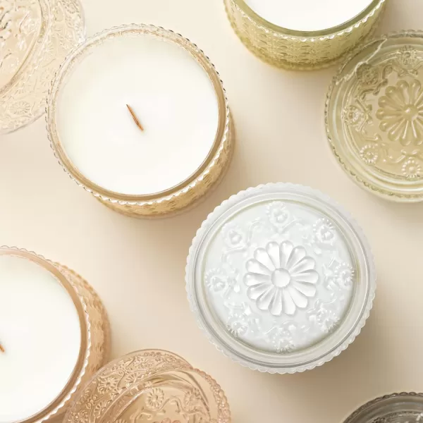 LA JOLIE MUSE Scented Candles Eucalyptus &amp; Sage, Large Wood Wicked Candles, Decorative Candles in Glass, Natural Soy Wax, 19.4oz 90hours