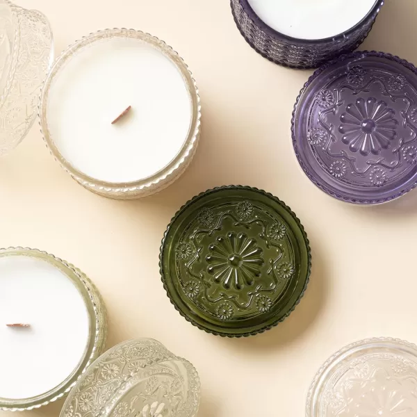 LA JOLIE MUSE Scented Candles Eucalyptus &amp; Sage, Large Wood Wicked Candles, Decorative Candles in Glass, Natural Soy Wax, 19.4oz 90hours