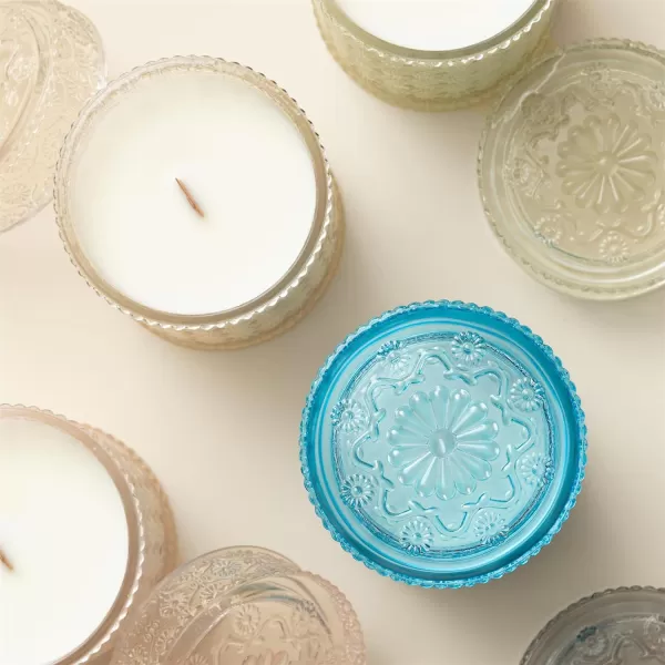 LA JOLIE MUSE Scented Candles Eucalyptus &amp; Sage, Large Wood Wicked Candles, Decorative Candles in Glass, Natural Soy Wax, 19.4oz 90hours