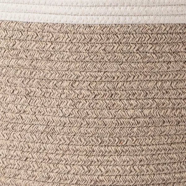LA JOLIE MUSE Woven Basket Rope Storage Baskets - Large Cotton Organizer, Basket for Baby Blanket, Kids Toy Nursery Laundry Basket Azure M