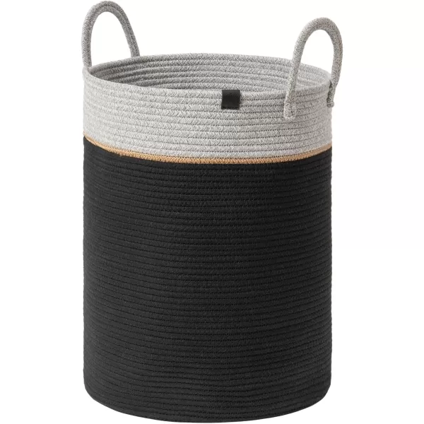 LA JOLIE MUSE Woven Basket Rope Storage Baskets - Large Cotton Organizer, Basket for Baby Blanket, Kids Toy Nursery Laundry Basket Azure M