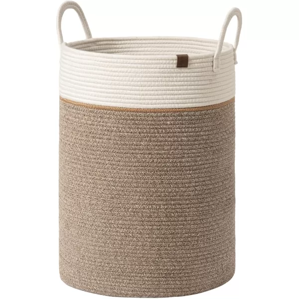 LA JOLIE MUSE Woven Basket Rope Storage Baskets - Large Cotton Organizer, Basket for Baby Blanket, Kids Toy Nursery Laundry Basket Azure M