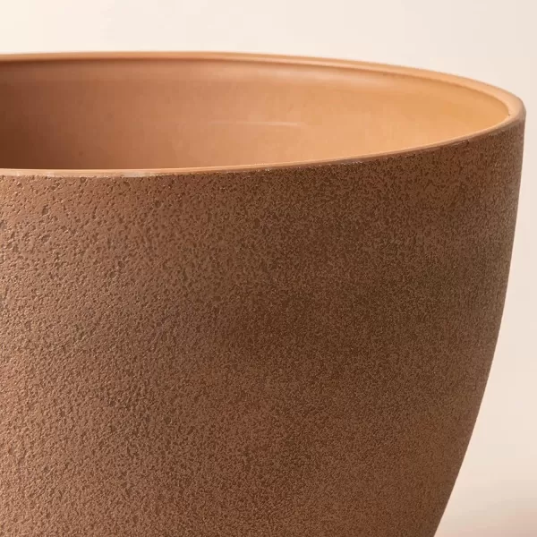LA Jolie Muse Flower Pots Outdoor Garden Planters, 8.6 +7.5 inch Indoor Plant Pots with Drainage Holes, Speckled White