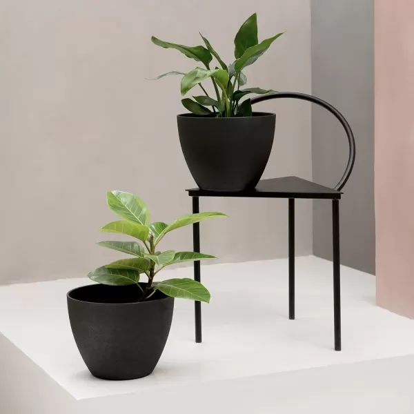 LA Jolie Muse Flower Pots Outdoor Garden Planters, 8.6 +7.5 inch Indoor Plant Pots with Drainage Holes, Speckled White