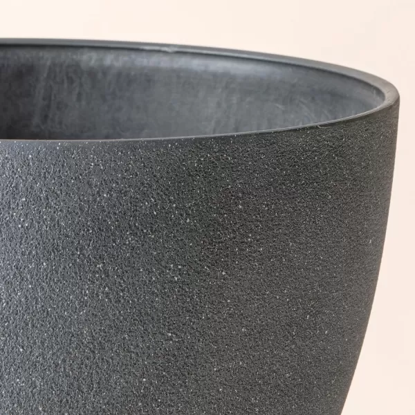 LA Jolie Muse Flower Pots Outdoor Garden Planters, 8.6 +7.5 inch Indoor Plant Pots with Drainage Holes, Speckled White