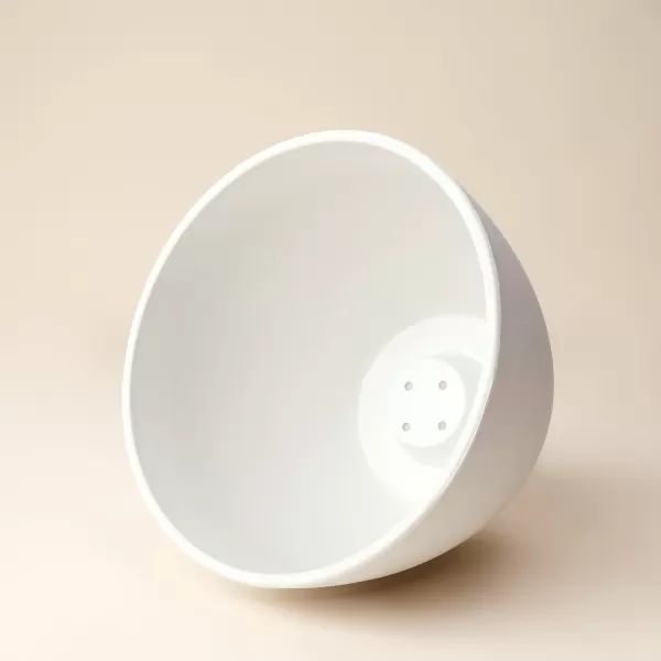 LA Jolie Muse Flower Pots Outdoor Garden Planters, 8.6 +7.5 inch Indoor Plant Pots with Drainage Holes, Speckled White