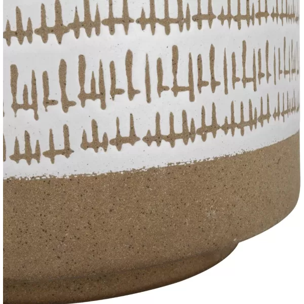 LA Jolie Muse White Planter with Stand,Mid Century Planters for Indoor Plants,Ceramic Plant Pot with Stand - 8 Inch Unique Modern Flower Pots Indoor with Drainage Holes