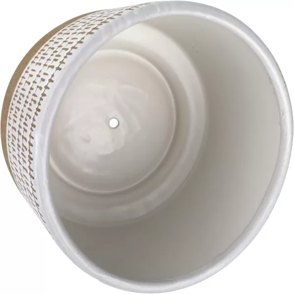 LA Jolie Muse White Planter with Stand,Mid Century Planters for Indoor Plants,Ceramic Plant Pot with Stand - 8 Inch Unique Modern Flower Pots Indoor with Drainage Holes