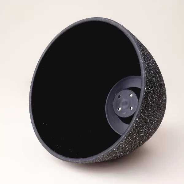 La Jolie Muse Flower Pots Indoor Outdoor Planter - 8.6 Inch Planter Pot W/ Drainage, Modern Plant Pot, Speckled-Black