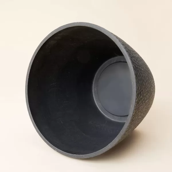 La Jolie Muse Flower Pots Indoor Outdoor Planter - 8.6 Inch Planter Pot W/ Drainage, Modern Plant Pot, Speckled-Black