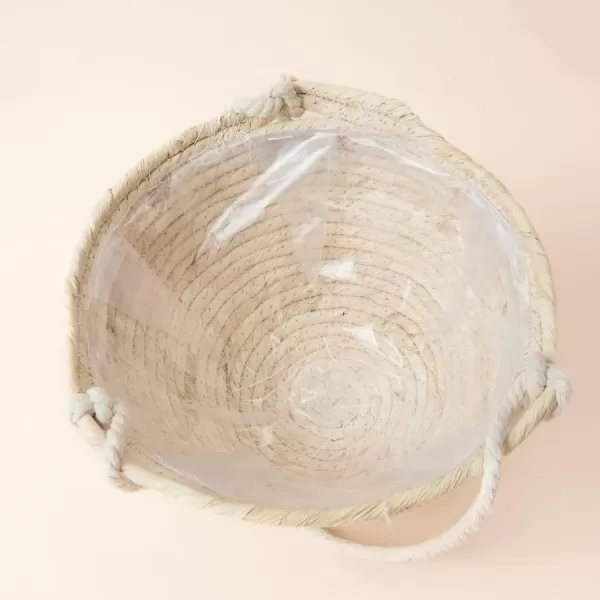 Natural Seagrass Hanging Planter Basket Set, Indoor Plant Pots, Boho Decor Plant Pot Cover, 12.4  6.3  Inch, Pack 2