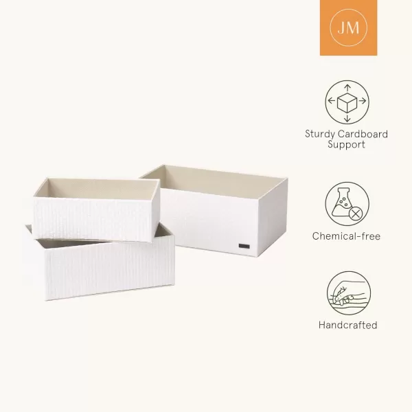 Storage Baskets Set 4 - Stackable Woven Basket Paper Rope Bin, Storage Boxes for Makeup Closet Bathroom Bedroom 