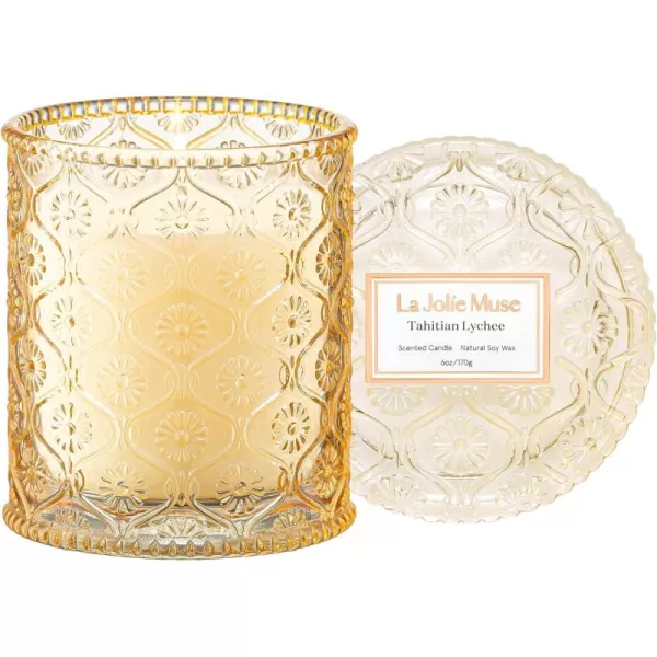 LA JOLIE MUSE Cherry Sakura Candle, Mothers Day Scented Candles Gifts for Women, Spring Summer Natural Soy Candles for Home Scented, Floral Candle, 6 oz 40 Hours Burn