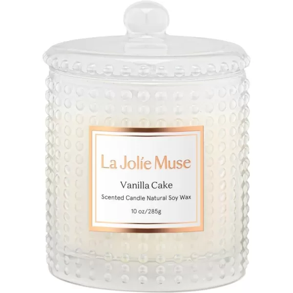 LA JOLIE MUSE Cypress &amp; Cedarwood Scented Candle - Candles for Home Scented, Green Candles Gift for Holiday, Natural Soy Candles, 75 Hours Long Burning, 10 OZ