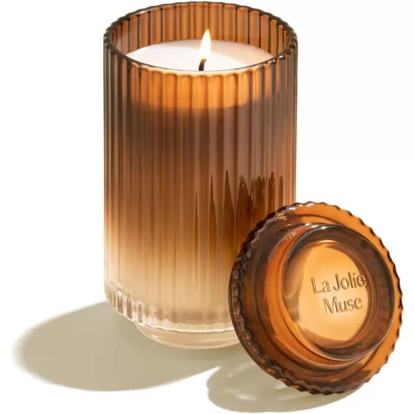 LA JOLIE MUSE Dark Berries &amp; Bergamot Scented Candle, Large Glass Jar Candles for Home Scented, Natural Soy Candle for Gift and Home Decor, 120 Hours Long Burning