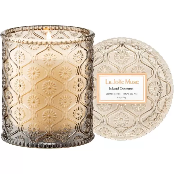 LA JOLIE MUSE Kyoto Vine &amp; Moss Scented Candles, Vine Candles for Home Scented, Natural Soy Wax Candle, Candles Gifts for Women, 6 oz 40 Hours Burn