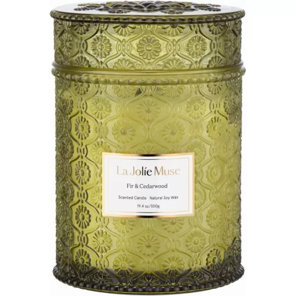 LA JOLIE MUSE Lavender Candle, Mother Day Gift, Spring Candle, Large Natural Soy Candle, 90 Hours Burning Time, Wood Wicked Candle, Aromatherapy Candle Gifts for Women, Luxury Candles for Home
