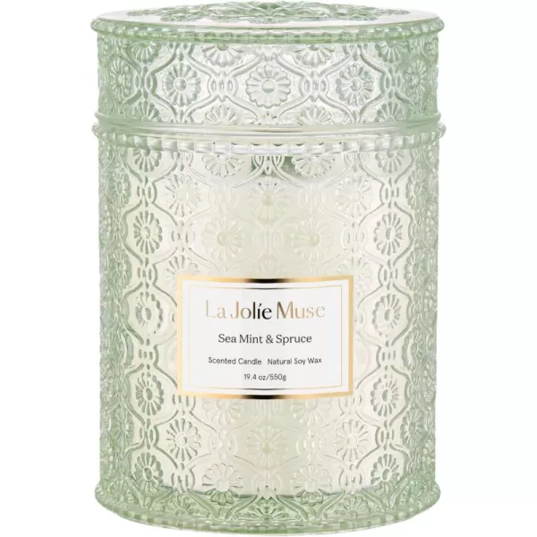 LA JOLIE MUSE Lavender Candle, Mother Day Gift, Spring Candle, Large Natural Soy Candle, 90 Hours Burning Time, Wood Wicked Candle, Aromatherapy Candle Gifts for Women, Luxury Candles for Home
