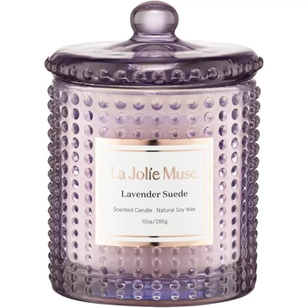 LA JOLIE MUSE Moroccan Amber Candles for Home Scented, Candles Gifts for Women &amp; Men, Luxury Glass Jar Candles, Natural Soy Candles, 75 Hours Long Burning, 10 oz