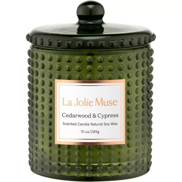 LA JOLIE MUSE Moroccan Amber Candles for Home Scented, Candles Gifts for Women &amp; Men, Luxury Glass Jar Candles, Natural Soy Candles, 75 Hours Long Burning, 10 oz