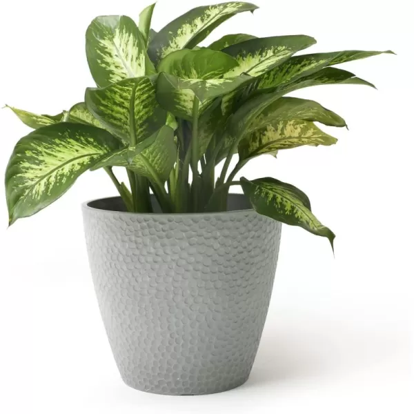 LA JOLIE MUSE Outdoor Planters Indoor Flower Pots - 9.4 Inch Planter Pot Containers, White Plant Pots,Honeycomb